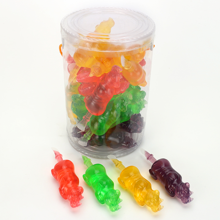 Cartoon rhinoceros shaped fruit flavored sucking jelly candy CH-K284