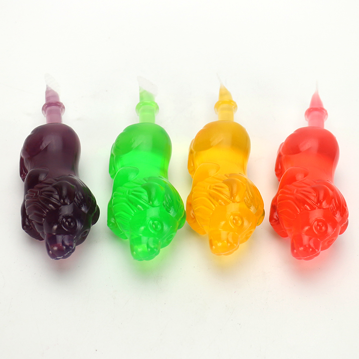 Cartoon lion shaped fruit flavored sucking jelly candy CH-K285
