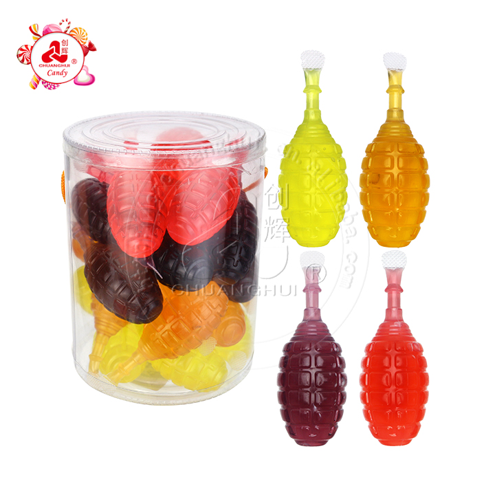 Cartoon grenade shaped fruit flavored sucking jelly candy CH-K288