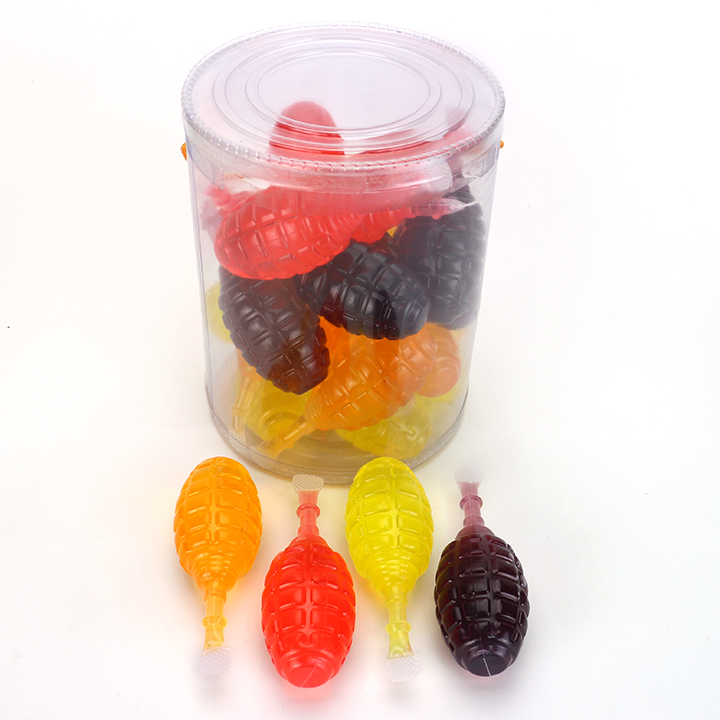 Cartoon grenade shaped fruit flavored sucking jelly candy CH-K288