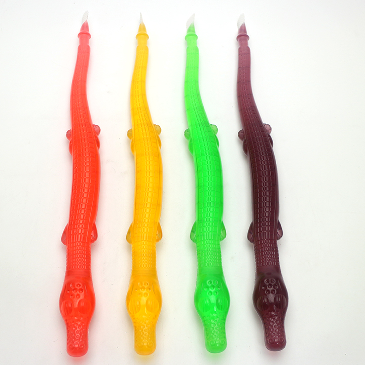 30cm large-sized cartoon crocodile shaped fruit flavored sucking jelly stick pudding CH-K290