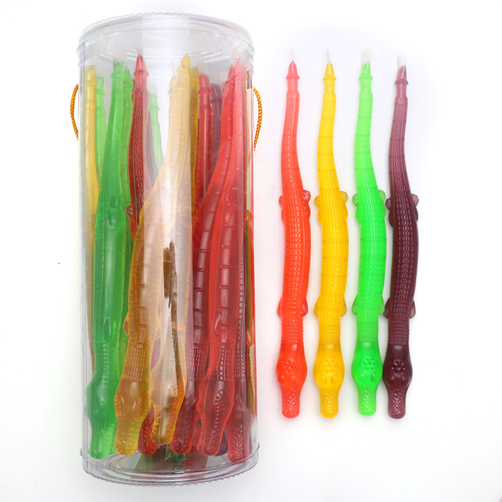 30cm large-sized cartoon crocodile shaped fruit flavored sucking jelly stick pudding CH-K290