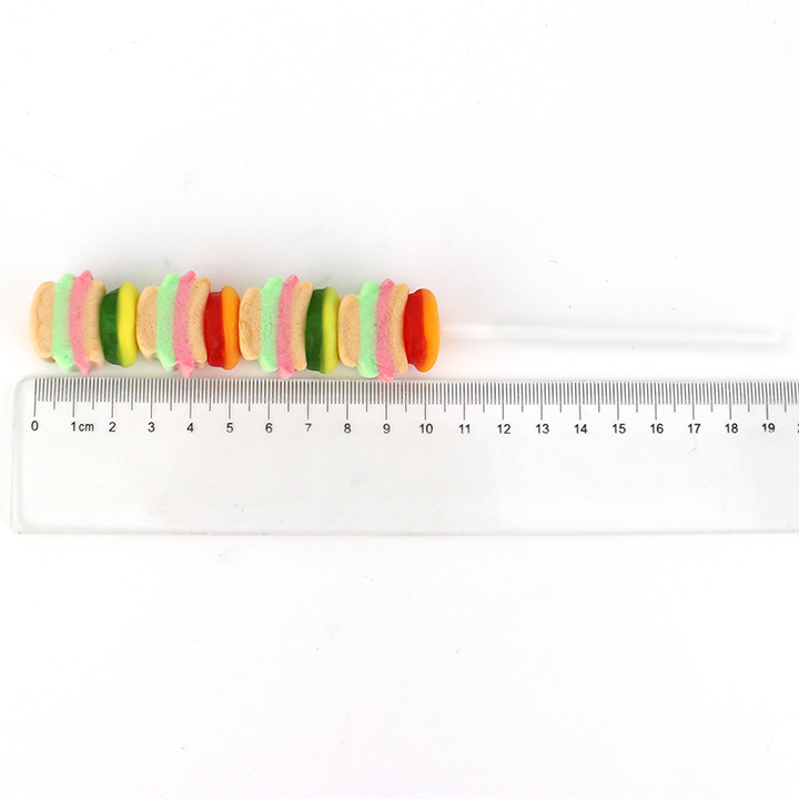 Halal hamburger string cotton candy burger marshmallow pop lollipop with gummy candy CH-M166