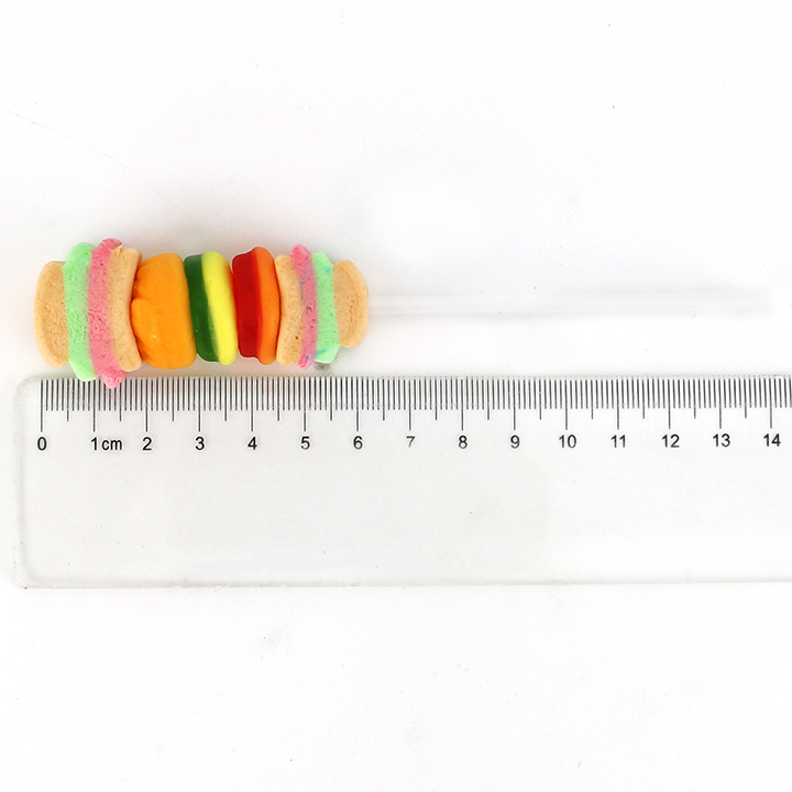 Halal hamburger Fudge string candy marshmallow lollipop with burger gummy candy CH-M168