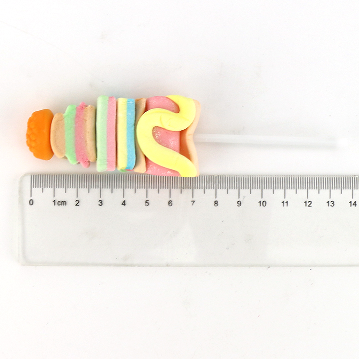 5-in-1 Fast food shapes marshmallow lollipops candy CH-M169