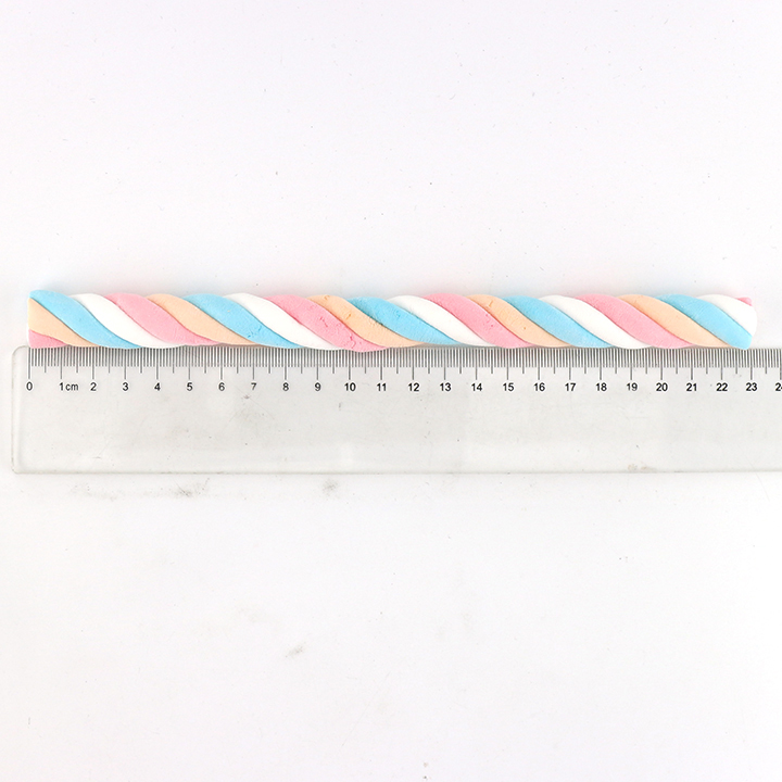 13g 23cm long twisted cotton candy marshmallows stick roll CH-M173