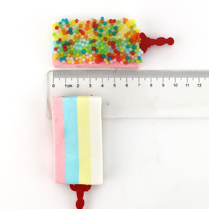 2024 New Item rainbow ICE Lolly popsicle shaped marshmallow lollipop with mini pearl candy CH-M175