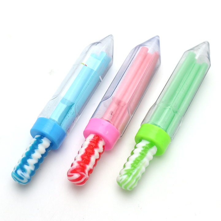 Fun Pencil shape lollipop with CC stick straw candy CH-N655-1