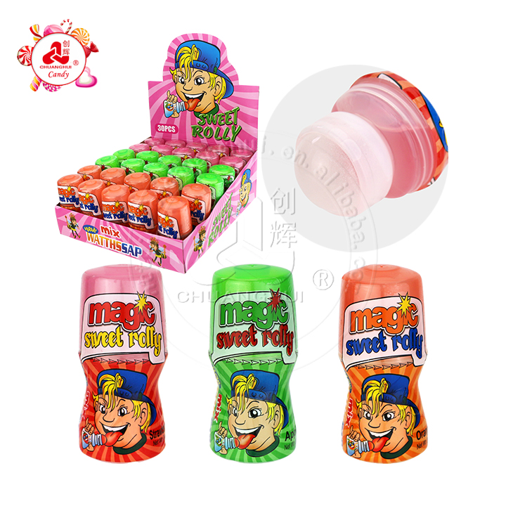 Halal mixed fruit flavored Magic sweet rolly licking ball liquid candy CH-N684