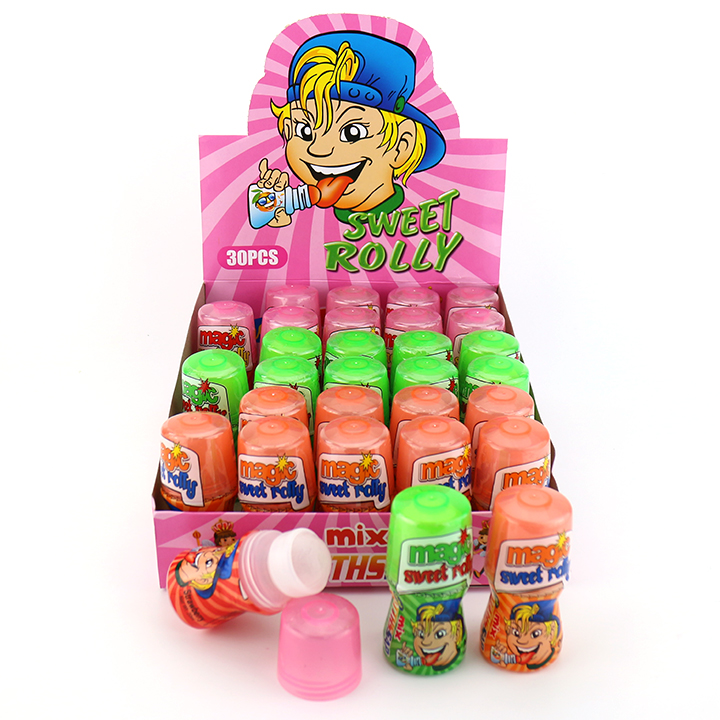 Halal mixed fruit flavored Magic sweet rolly licking ball liquid candy CH-N684