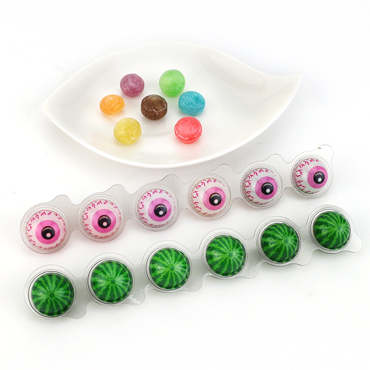 6-in-1 3D eyeball cartoons super sour fruit flavored hard candyCH-Q114
