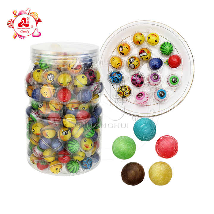 2024 new 3D eyeball cartoons super sour fruit flavored hard candy in jar CH-Q115