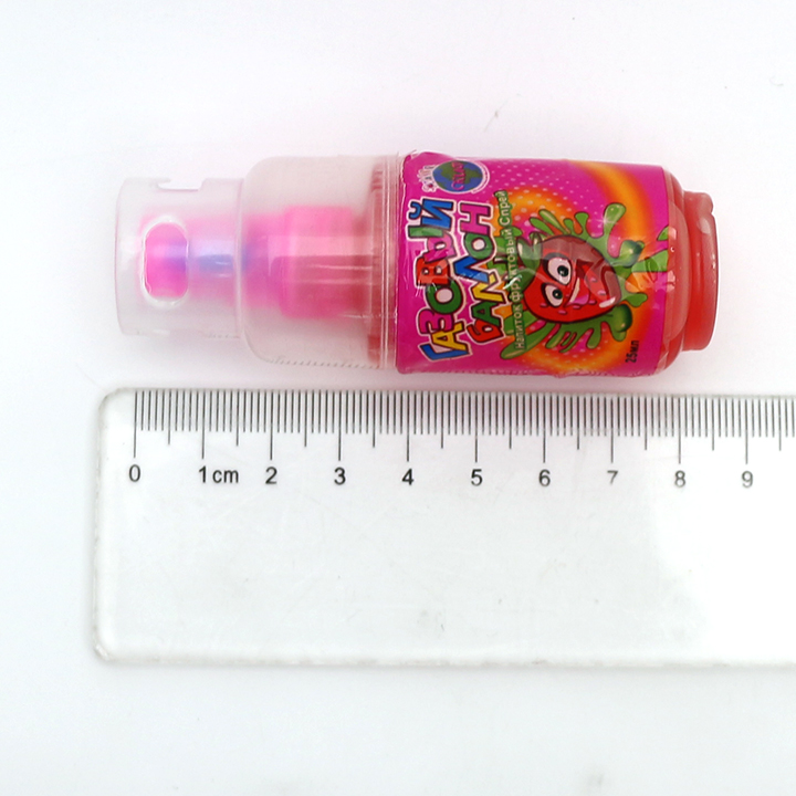 Cartoon gas bottle shape spray candy fruit flavor liquid candy CH-SP088