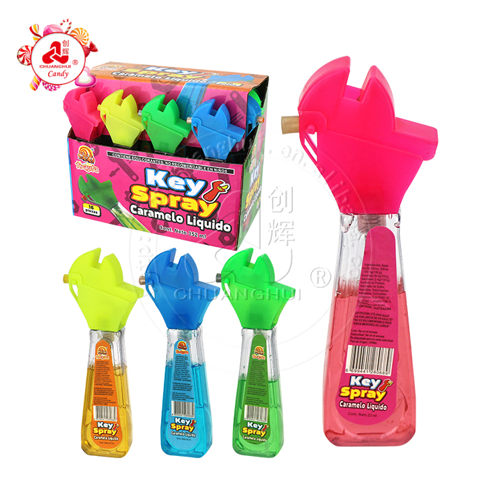 Cartoon household tool wrench shape spray candy fruit flavor liquid candy CH-SP089