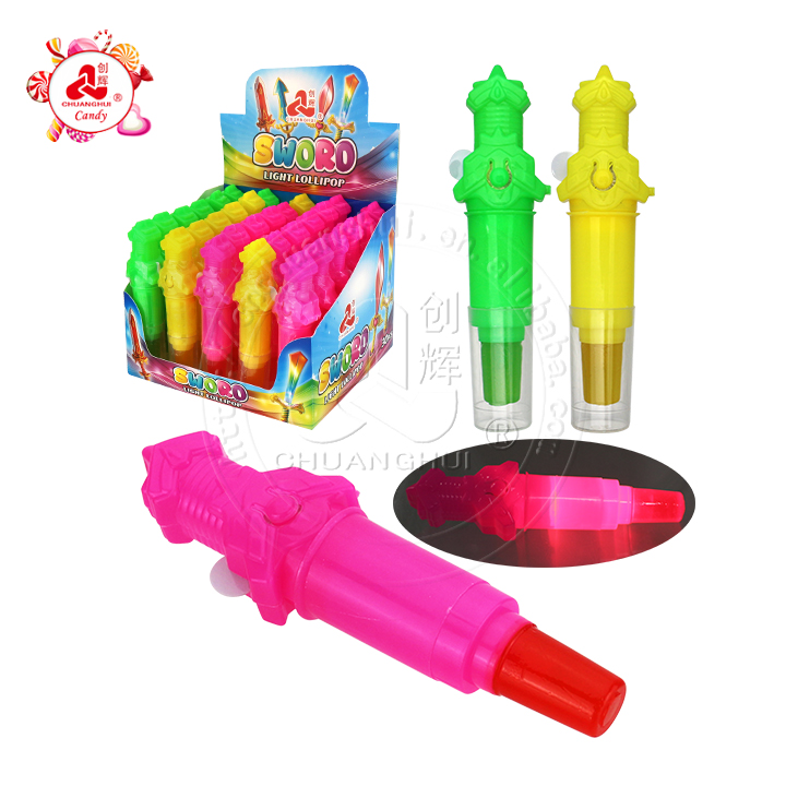 LED Lighting sword shaped toy candy with finger toy lollipop CH-T1245