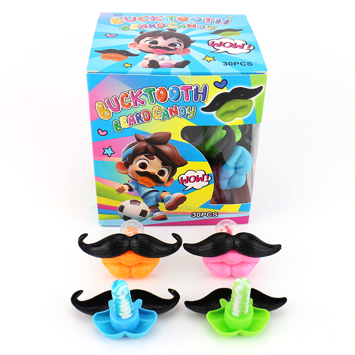 Funny beard and lip shaped pacifier lollipop toy candy CH-T1247