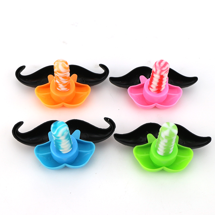 Funny beard and lip shaped pacifier lollipop toy candy CH-T1247
