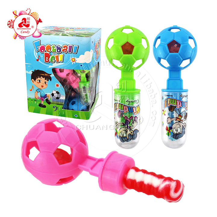 Cartoon Football Shaking bell shaped lollipop toy candy CH-T1248