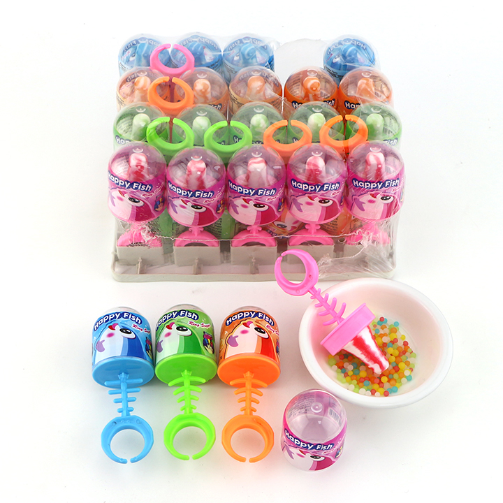 Fishbone shaped pacifier lollipop with mini pearl candy CH-T1253