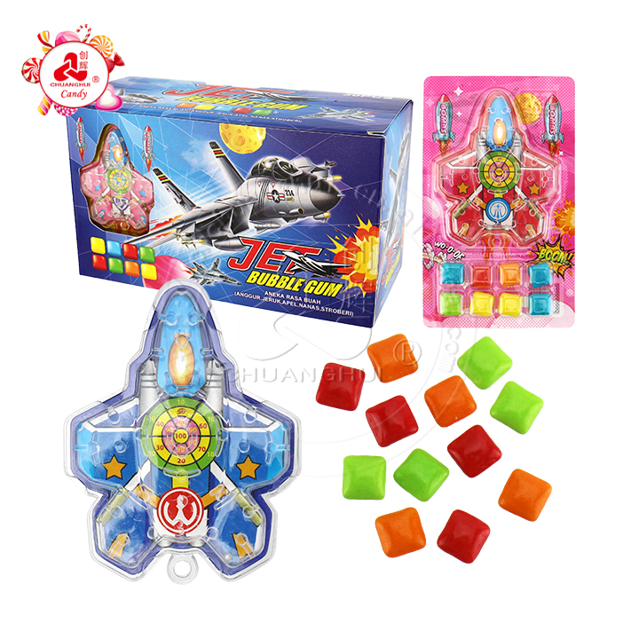 Fighter airplane shape maze toy candy with mini bubble gum CH-T1258