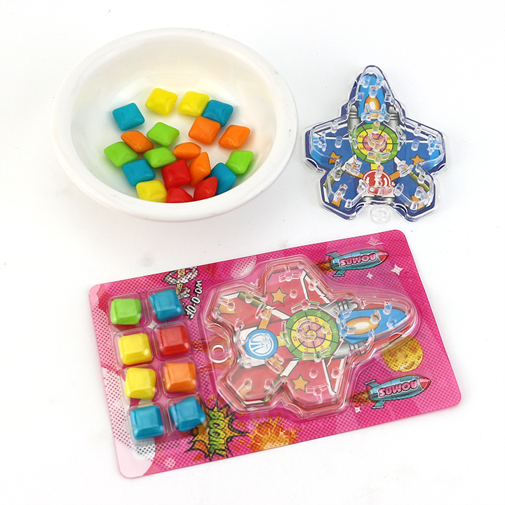 Fighter airplane shape maze toy candy with mini bubble gum CH-T1258