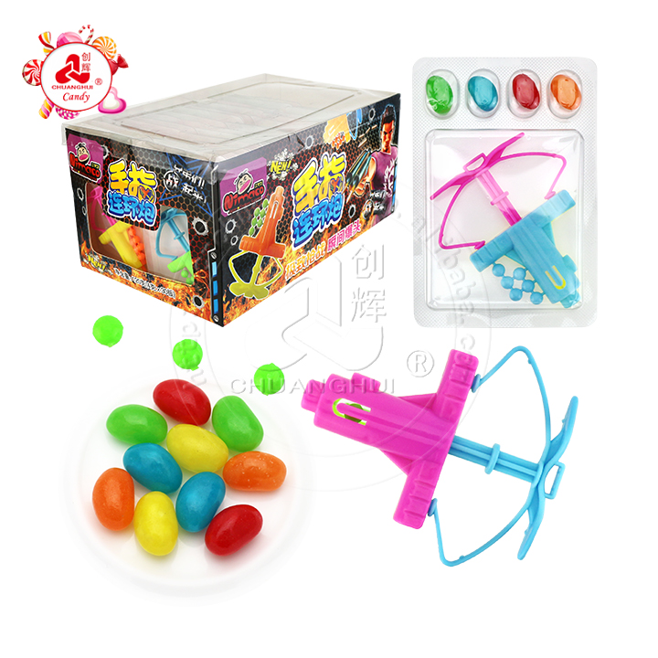 Finger Catapult candy toy shooting ball toy candy with jelly bean candy CH-T1260