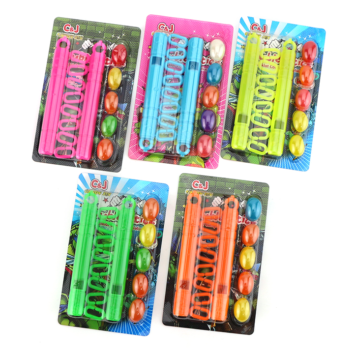 Mini Nunchakus double stick weapon whistle toy candy with jelly bean CH-T1261
