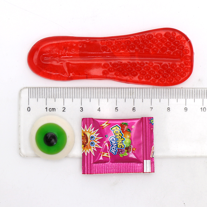 Halloween gummy eyeball, big tongue shaped soft candy and devil's tooth toy candy CH-T1263