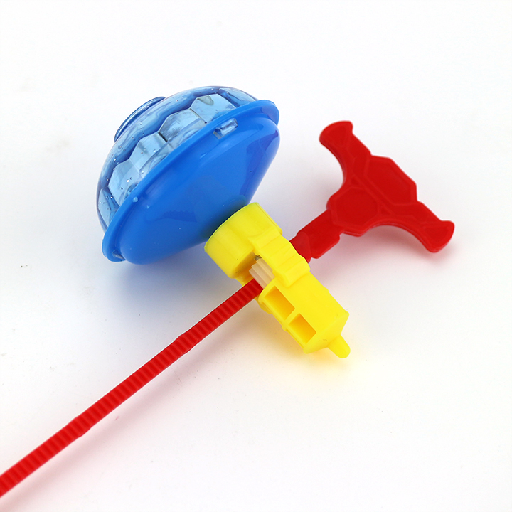 LED flashing top spinning gyro toy pull ruler light rotating gyroscope toy CH-X117