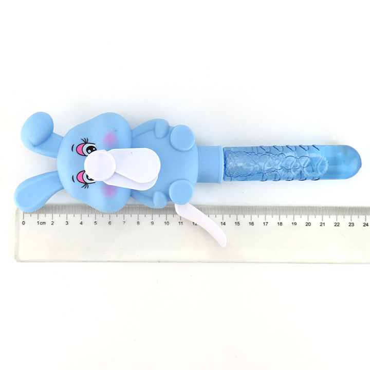 Cartoon animals rabbit, dinosaur, tiger shaped hand pressure fan toy with bubble water CH-XW020