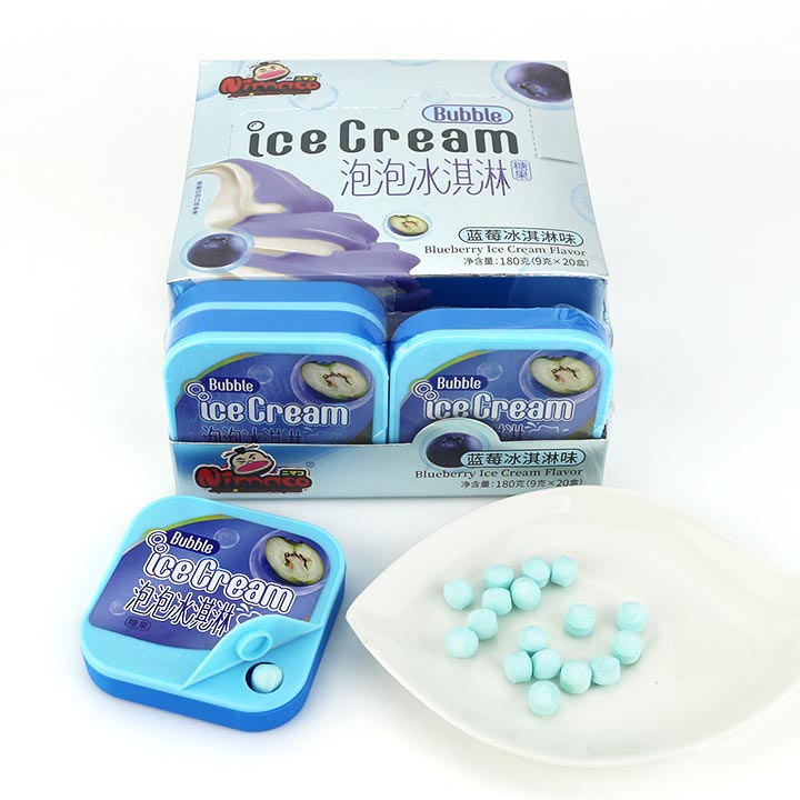 Halal sugar-free ice cream mix fruits flavor soda bubble pressed fizzy candy CH-Z264