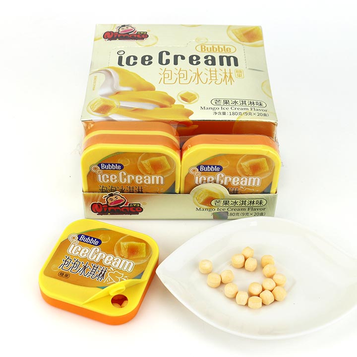 Halal sugar-free ice cream mix fruits flavor soda bubble pressed fizzy candy CH-Z264
