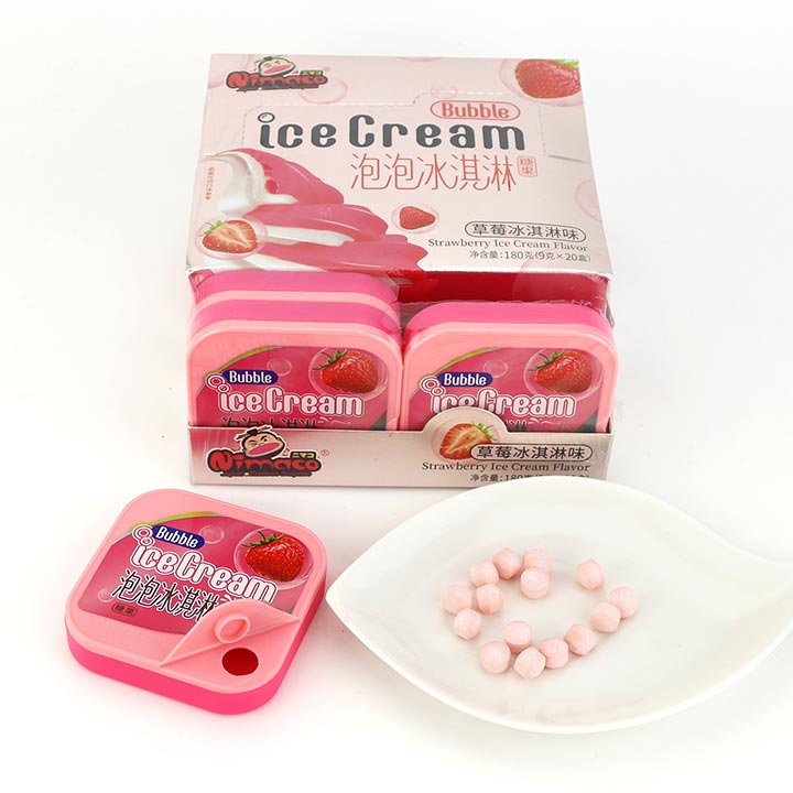 Halal sugar-free ice cream mix fruits flavor soda bubble pressed fizzy candy CH-Z264