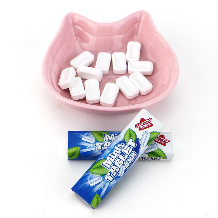 Halal cool mint flavor block shape pressed tablet candy bar in jar CH-Z265