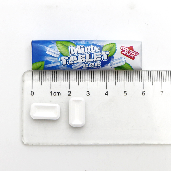 Halal cool mint flavor block shape pressed tablet candy bar in jar CH-Z265