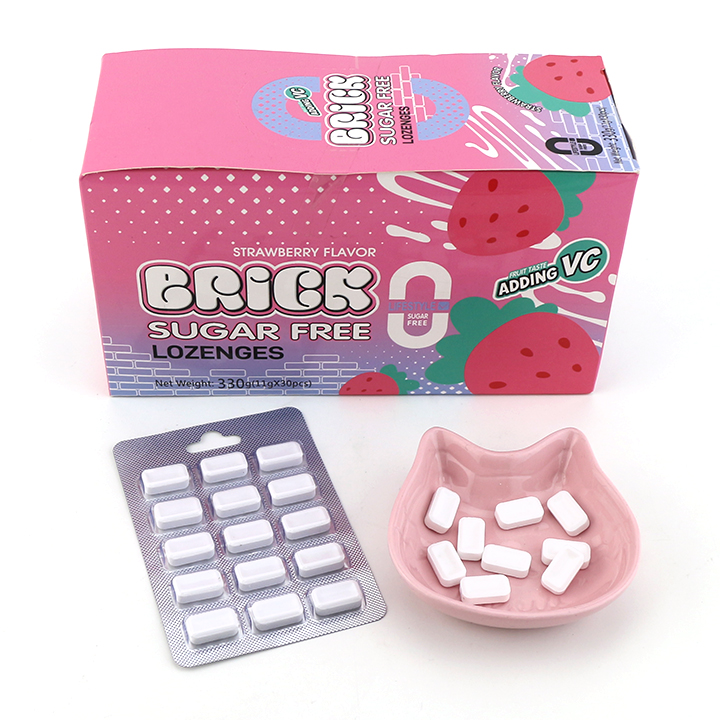 Halal cool mint flavor block shape pressed candy bar in tablet CH-Z266