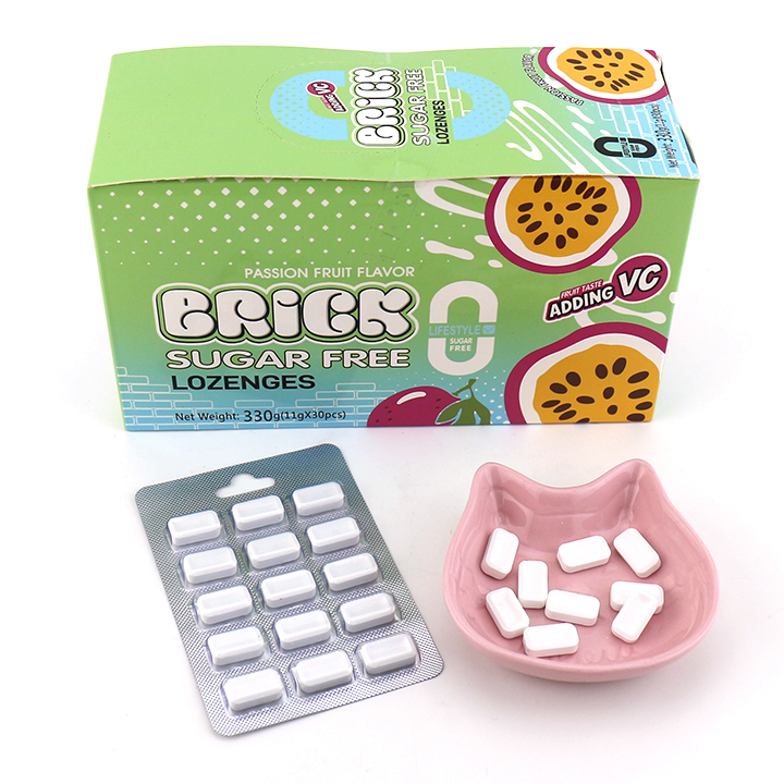 Halal cool mint flavor block shape pressed candy bar in tablet CH-Z266