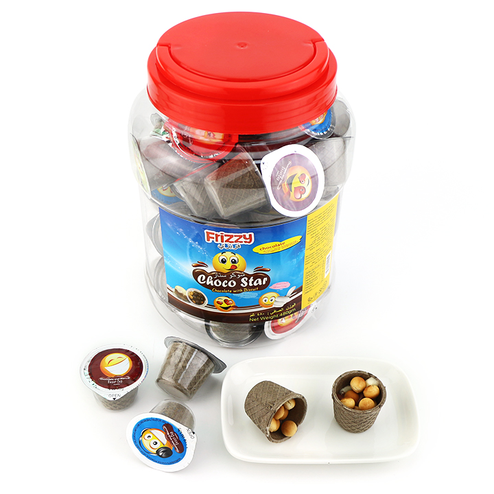 12g chocolate biscuit wafer cup choco biscuit ball planet cup CH-D118