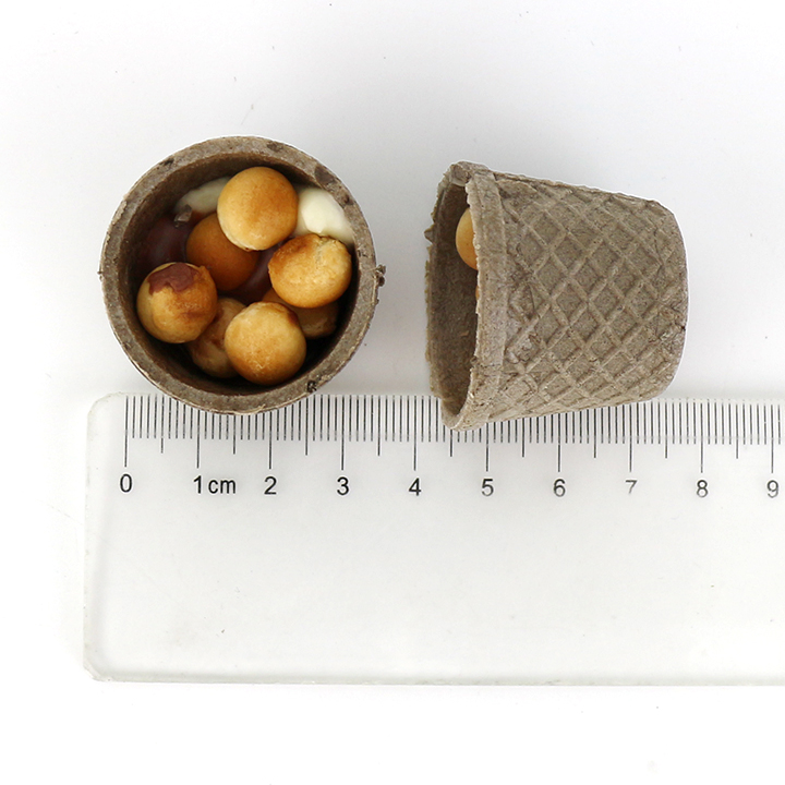 12g chocolate biscuit wafer cup choco biscuit ball planet cup CH-D118