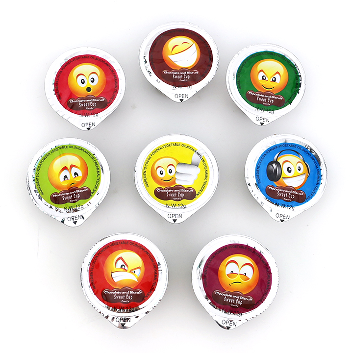 12g chocolate biscuit wafer cup choco biscuit ball planet cup CH-D118