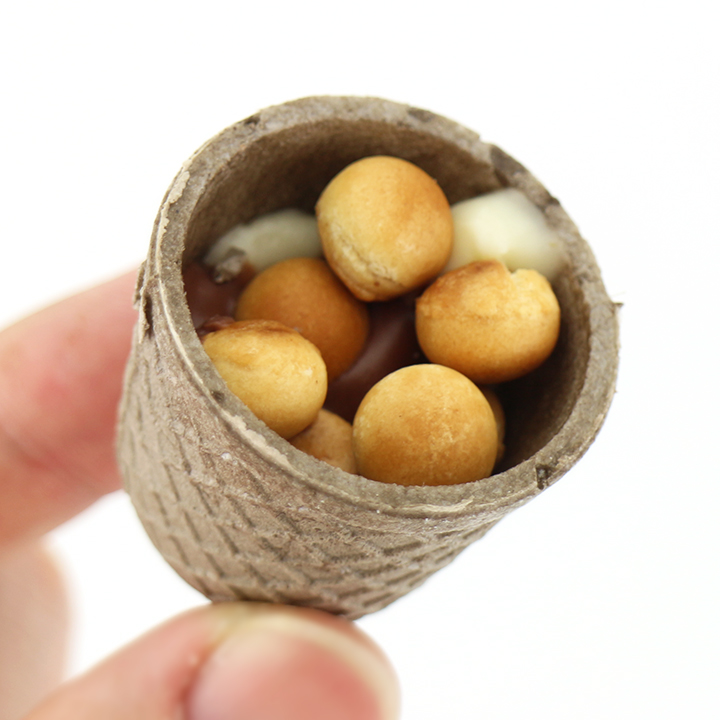 12g chocolate biscuit wafer cup choco biscuit ball planet cup CH-D118