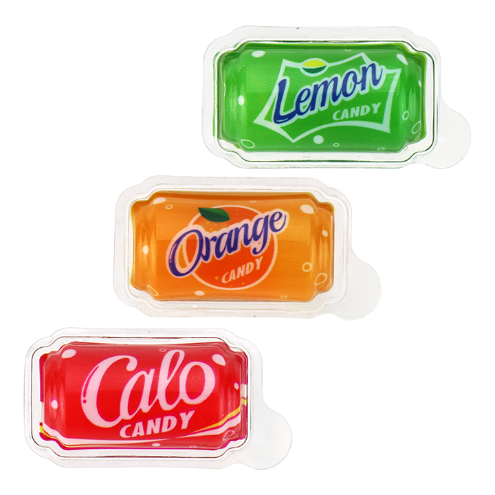 3D Soda can cola lemon orange soft gummy candy with jam filled CH-J539