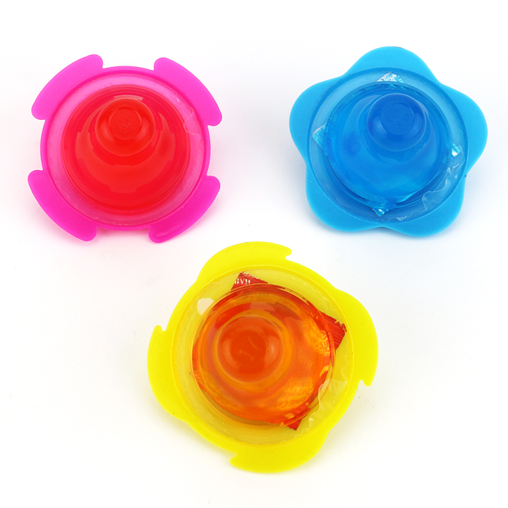 Fun spinning gyro peg-top toy with jelly and popping candyFun spinning gyro peg-top toy with jelly and popping candy CH-K294