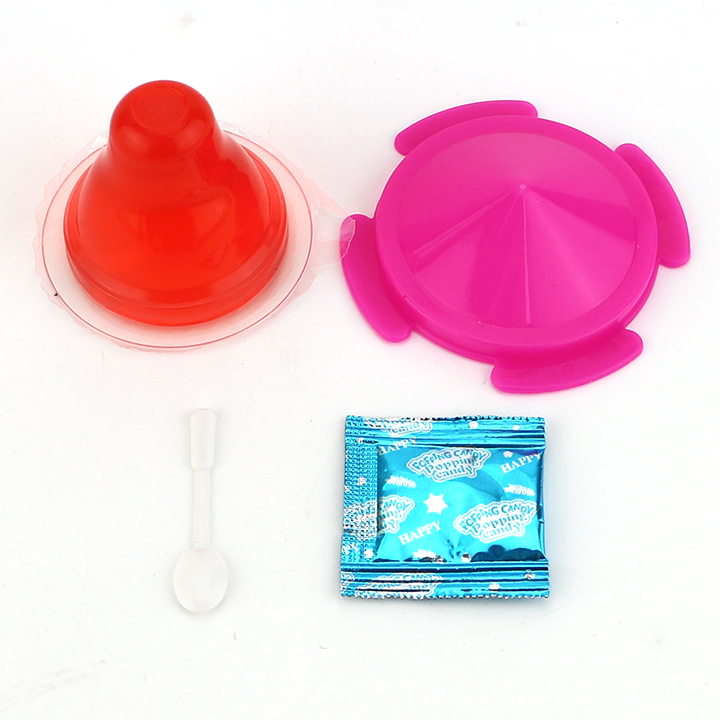 Fun spinning gyro peg-top toy with jelly and popping candyFun spinning gyro peg-top toy with jelly and popping candy CH-K294