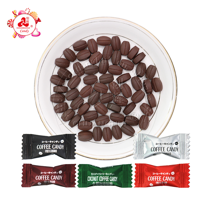 Wholesale coffee bean candy independent packaging pressed tablet coffee candy in bulk CH-S109
