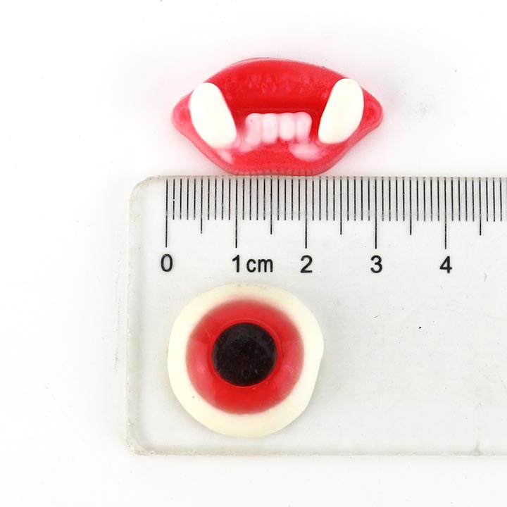 Cartoon monster gummy candy eyeball and lips teeth soft gummy candy CH-J540