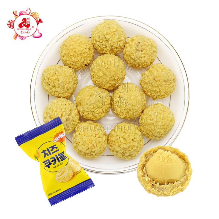 Wholesale Cheese flavored choco biscuit wafer ball with cheese cream filling CH-S112