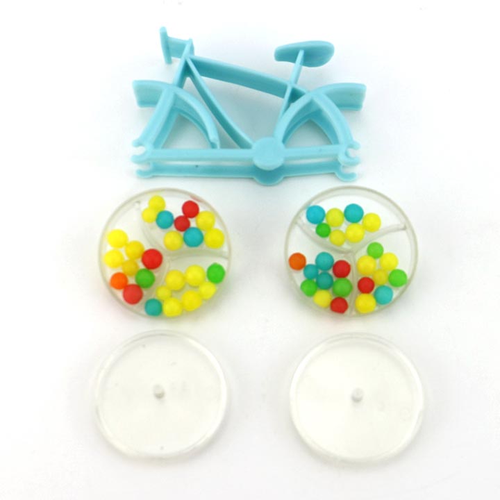 Mini bike candy toy bicycle shaped toy candy with mini colored pearl candy CH-T1267