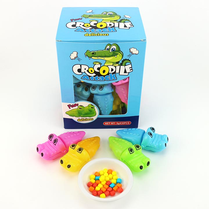 Cartoon sliding big mouth bite crocodile car toy candy CH-T1268