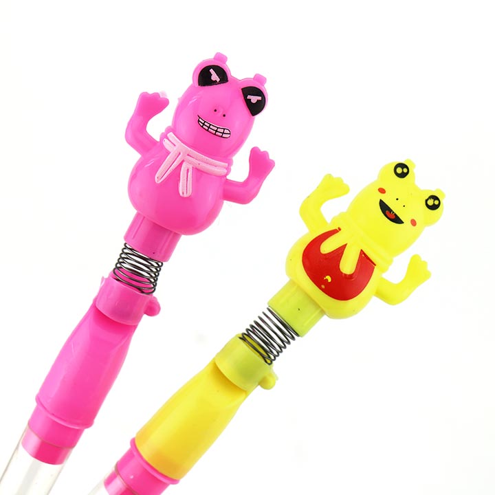 Cartoon Finger Frog shaped spring shaking toy candy CH-T1269